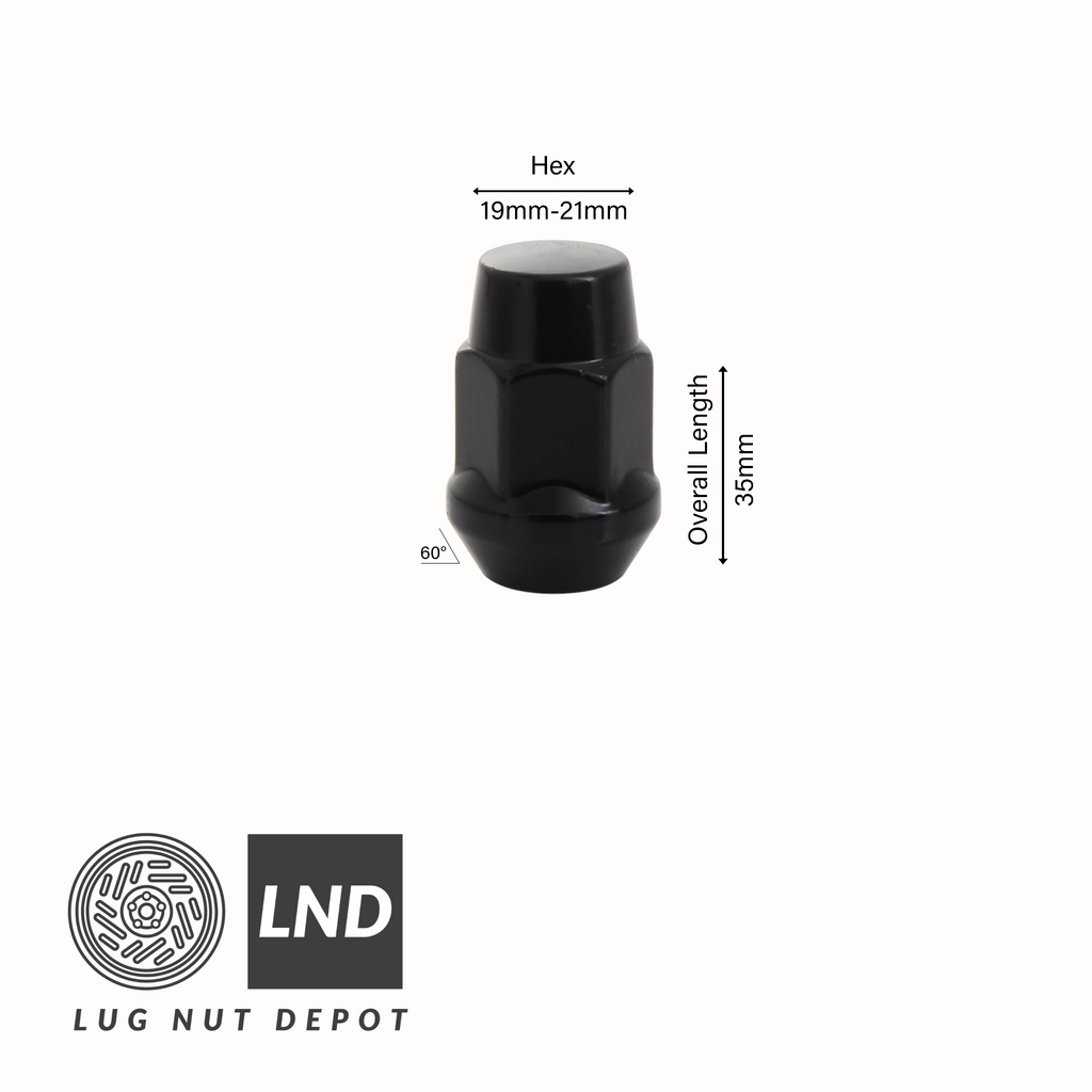 Acorn Bulge Lug Nut - Black - Lug Nut Depot