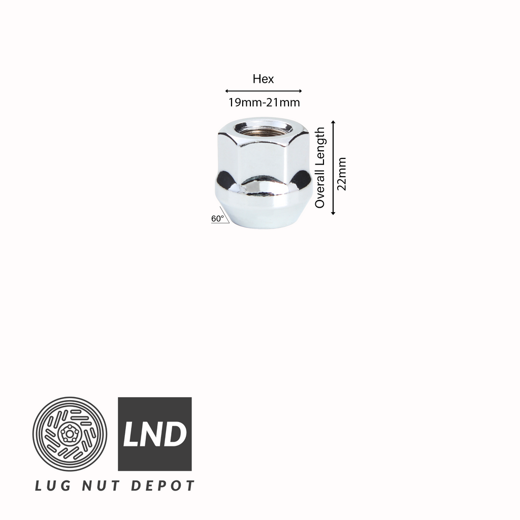 Premium Open End Bulge 60° Seat - Chrome - Lug Nut Depot