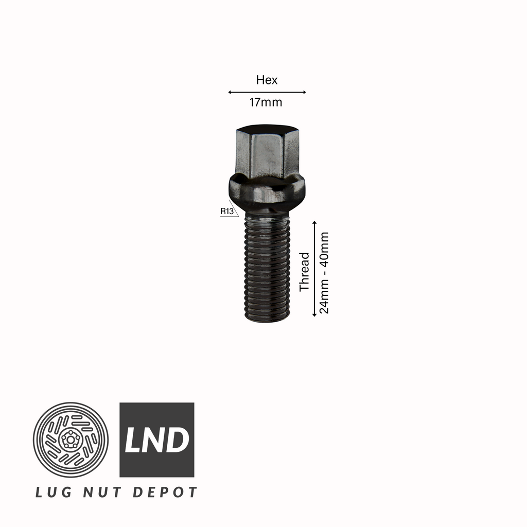 Radius R13 Bolt - Black - Lug Nut Depot