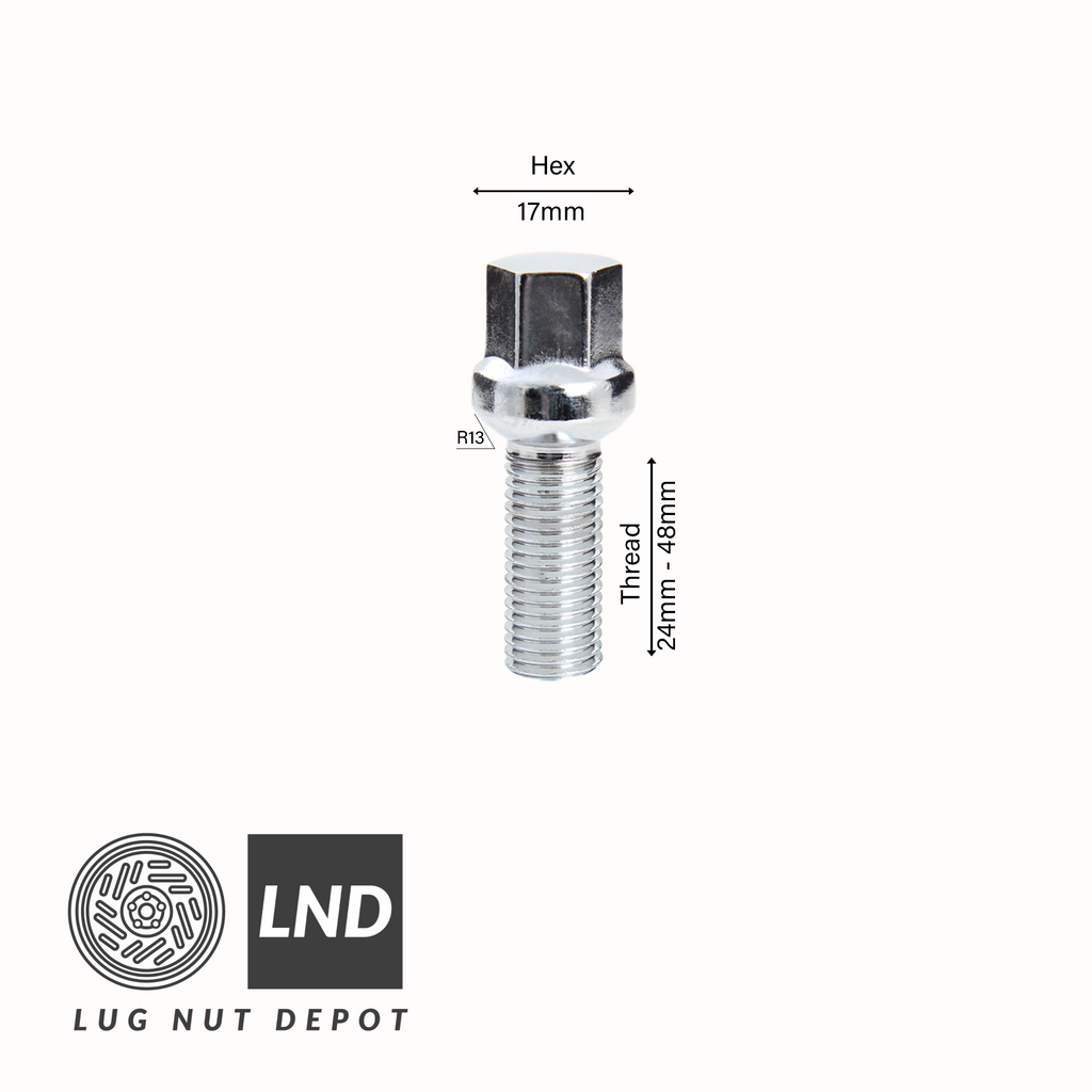 Radius R13 Bolt - Chrome - Lug Nut Depot