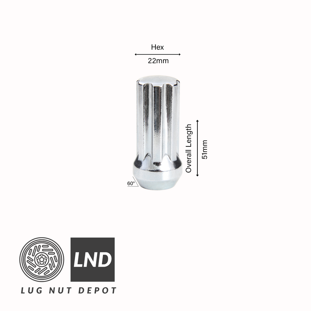 7 Spline Lug Nut Kit - Chrome - Lug Nut Depot
