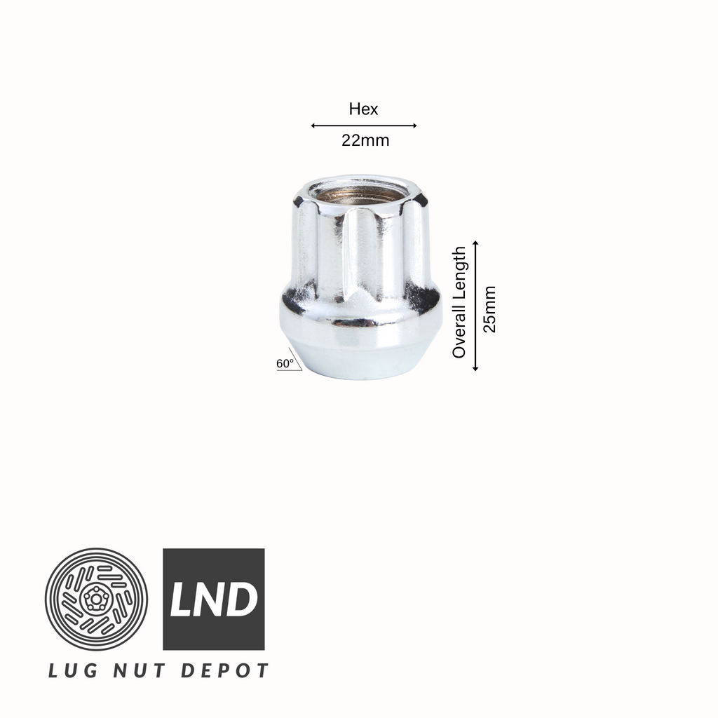 7 Spline Open End Lug Nut Kit - Chrome - Lug Nut Depot