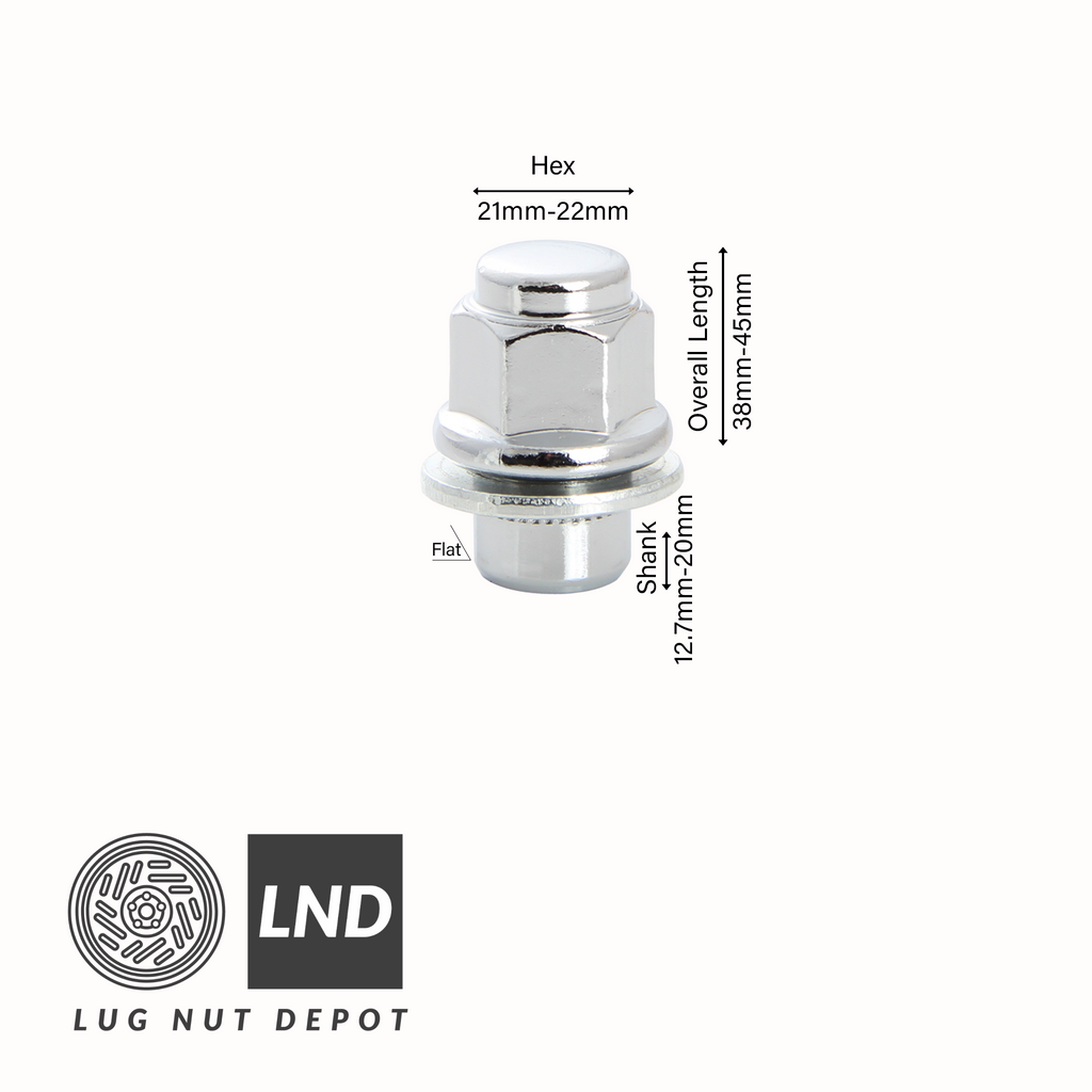 Mag Nut With Washer - Chrome - Lug Nut Depot